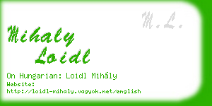 mihaly loidl business card